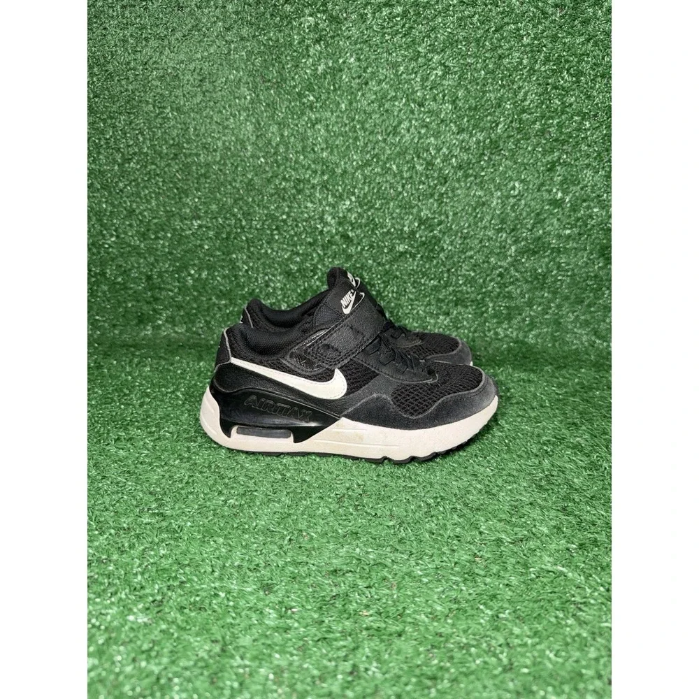 Nike Air Max System Toddler Kids Size 12C Black White‎ Running Shoes Sneakers